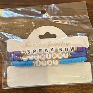 Fashion Jewelry Purple and Blue Beaded Bracelet Set Taylor Swift